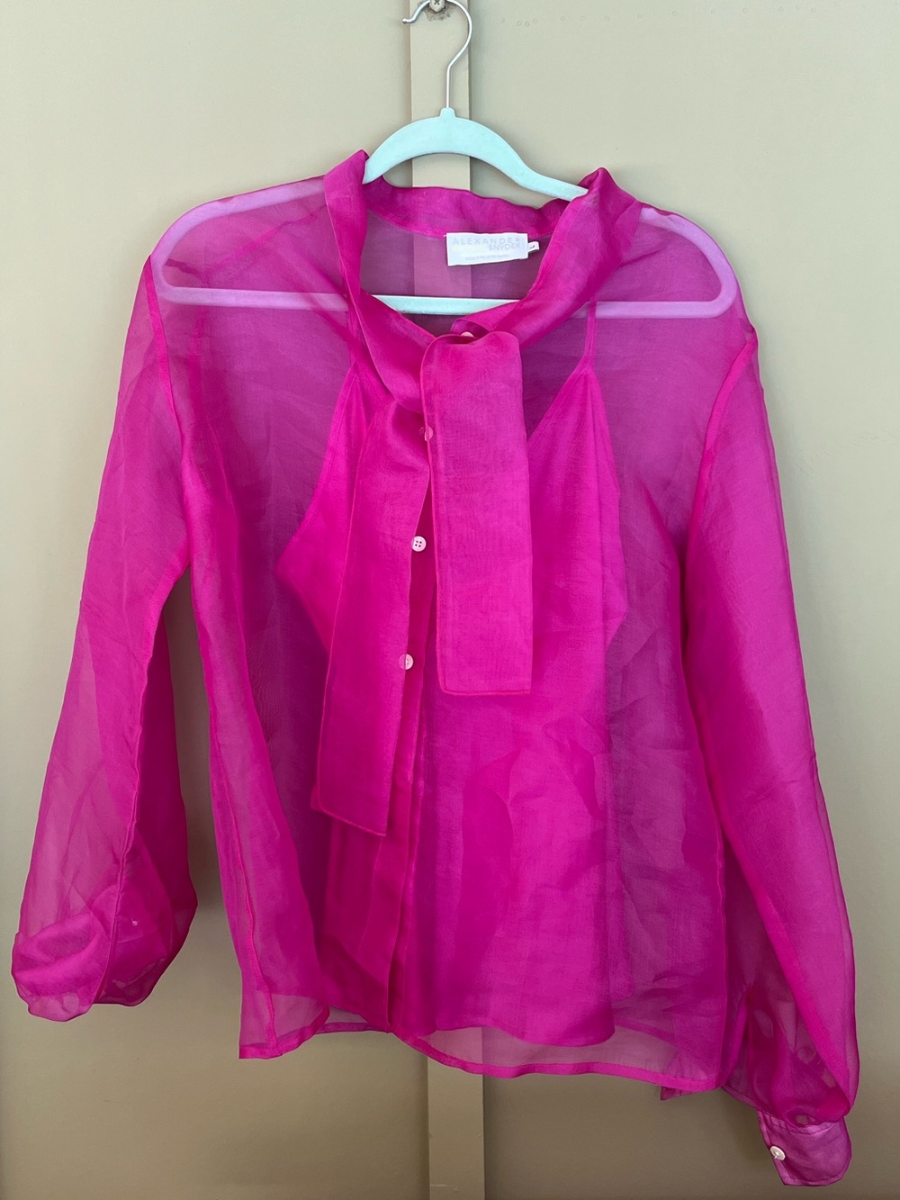 women’s sheer button up with silky cami